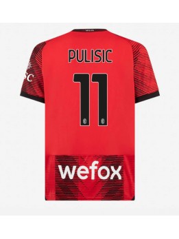 Billige AC Milan Christian Pulisic #11 Hjemmedrakt 2023-24 Kortermet